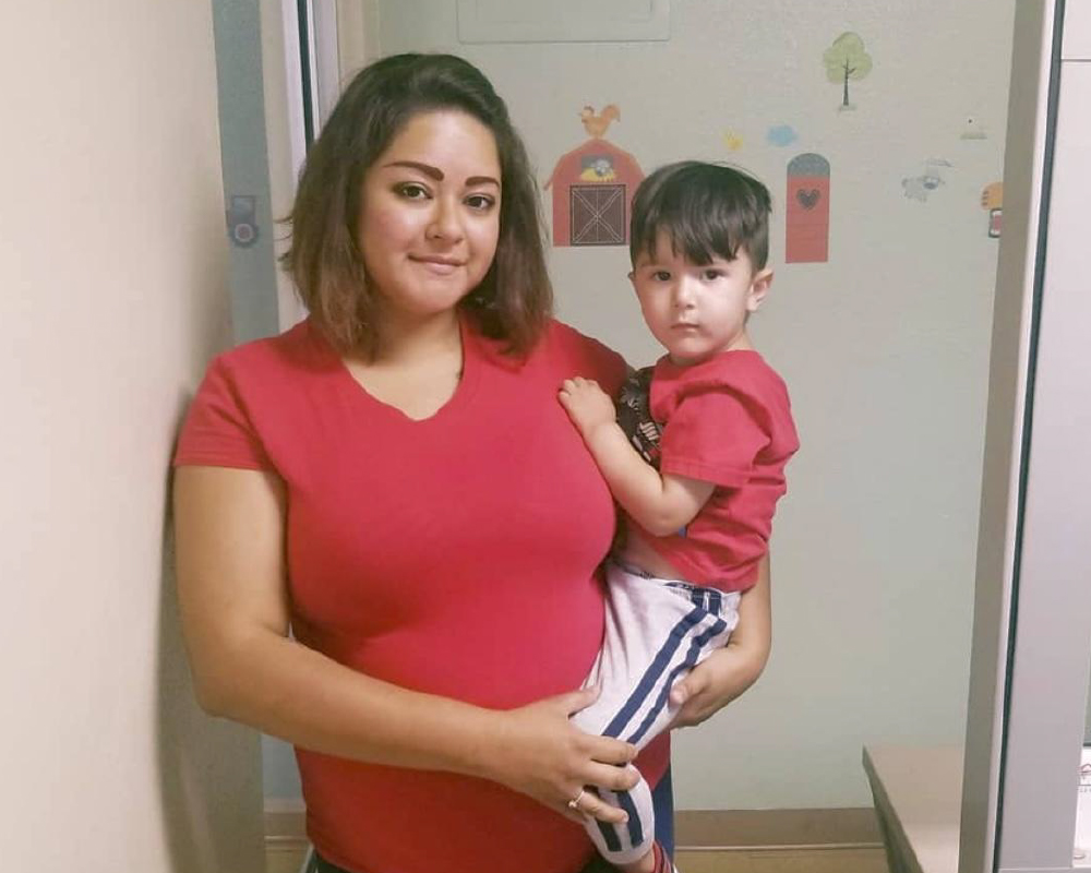 Homeless family of two